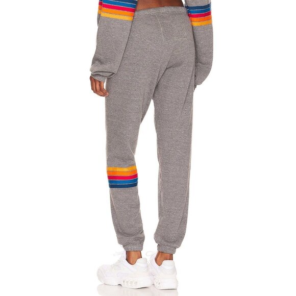 Aviator Nation Rainbow Stitch Sweatpants in Heather - Picture 3 of 7